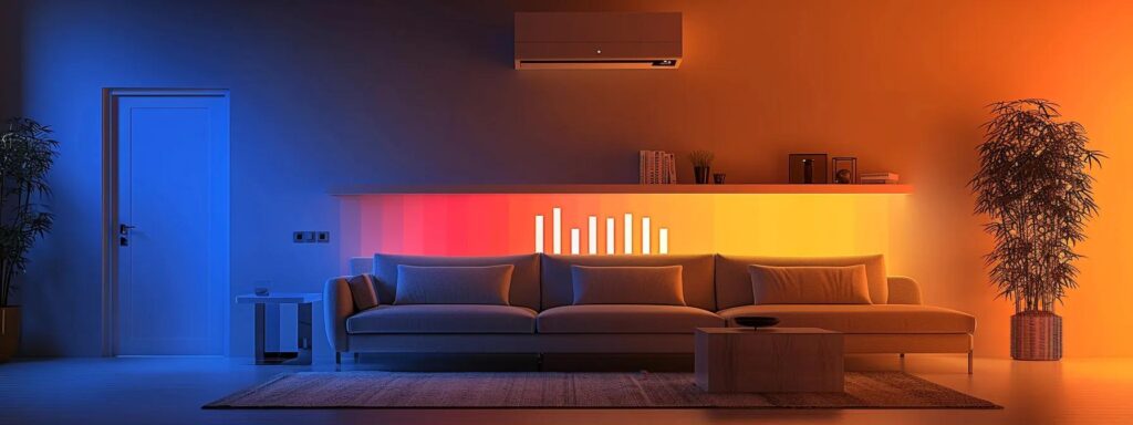 a vibrant and informative infographic showcasing a side-by-side comparison of energy efficiency ratings for top furnace brands, with visually distinct bar graphs and engaging color contrasts against a sleek, modern background.