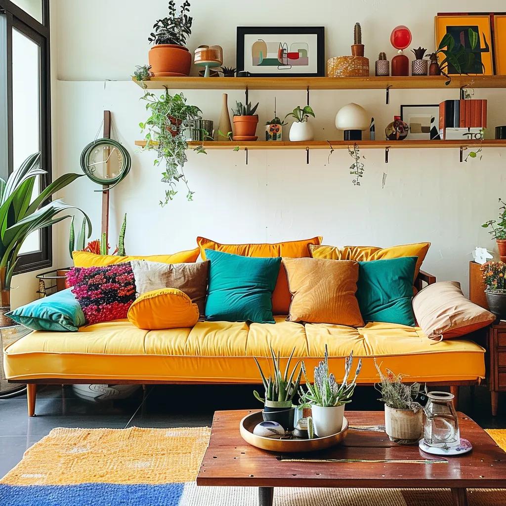 a well-organized living room with neatly arranged furniture, showcasing a clear pathway to the exposed ductwork, emphasizing the importance of unobstructed access for efficient duct cleaning services.