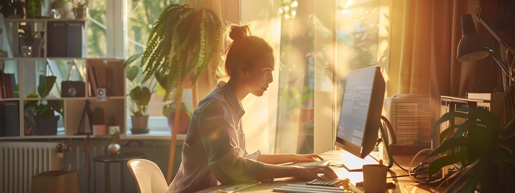 in a modern, well-lit home office, a focused individual methodically cleans duct vent covers and vacuuming duct openings, showcasing essential diy techniques for improving indoor air quality and hvac efficiency.